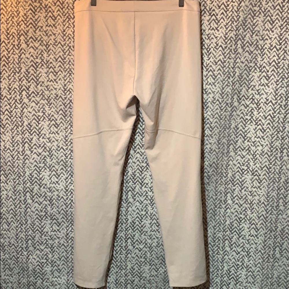 grass collection Cream Track Pants with Knee Panel Details - Picture 3 of 8